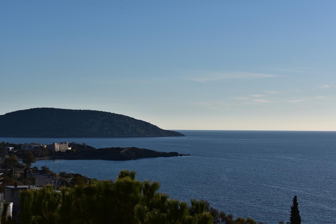 El Mar, 2 Bdr Seaview Apartment, 7 Min From Beach Lagonisi Bagian luar foto