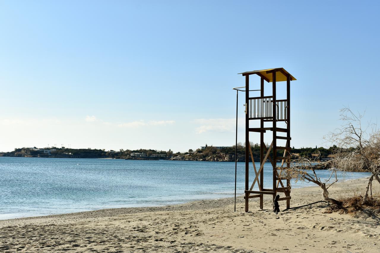 El Mar, 2 Bdr Seaview Apartment, 7 Min From Beach Lagonisi Bagian luar foto