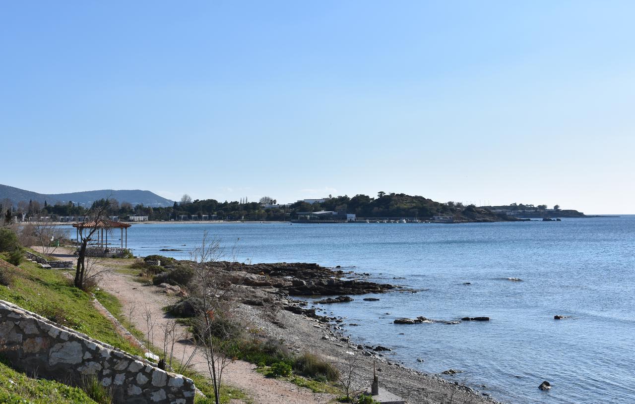 El Mar, 2 Bdr Seaview Apartment, 7 Min From Beach Lagonisi Bagian luar foto
